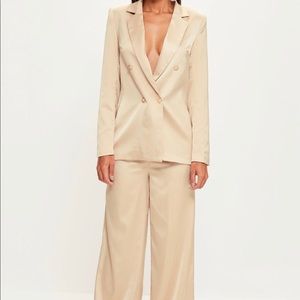 Misguided Peace &Love Satin Pants Suit